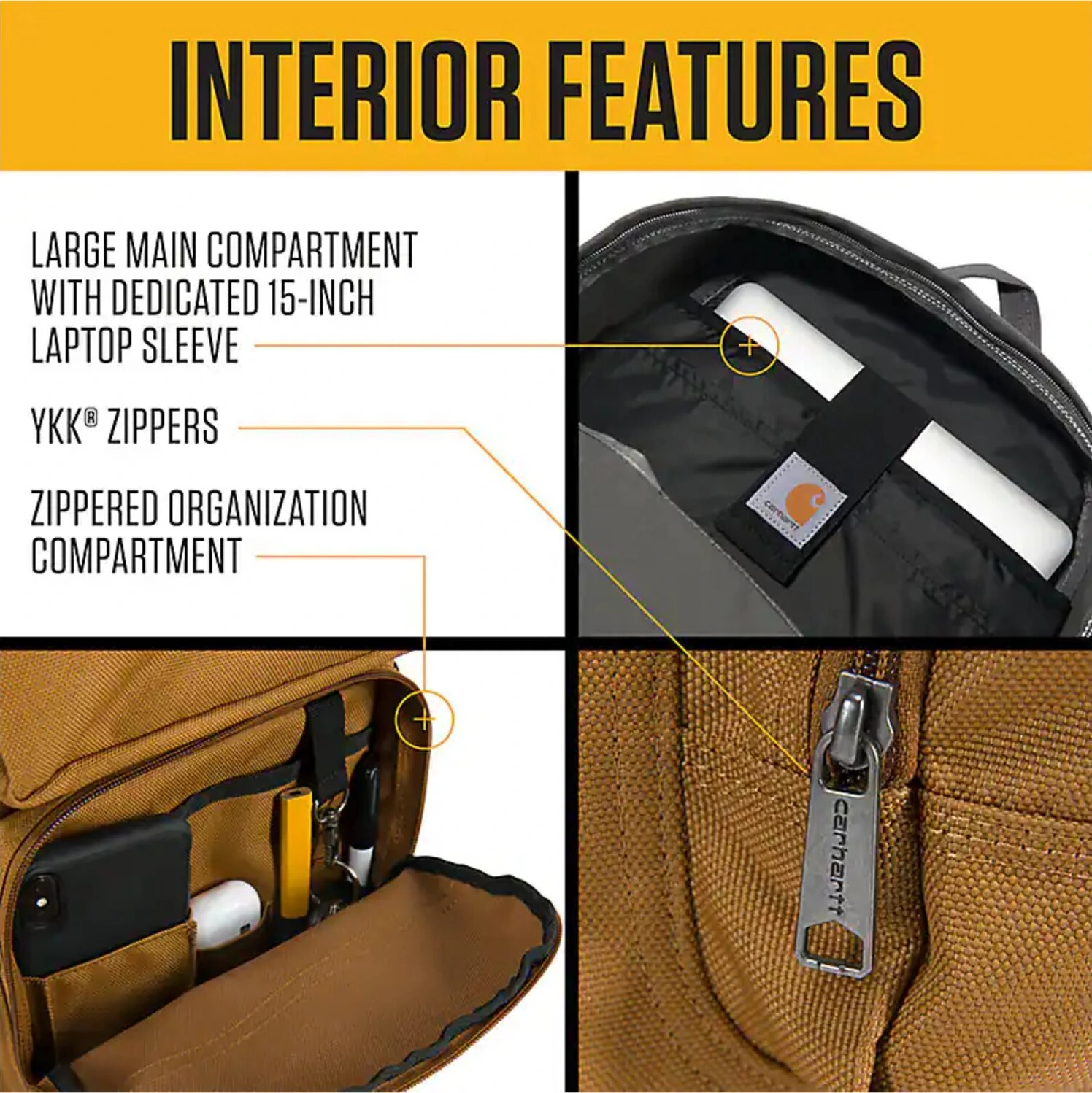 Carhartt Classic Single backpack, carhartt brown