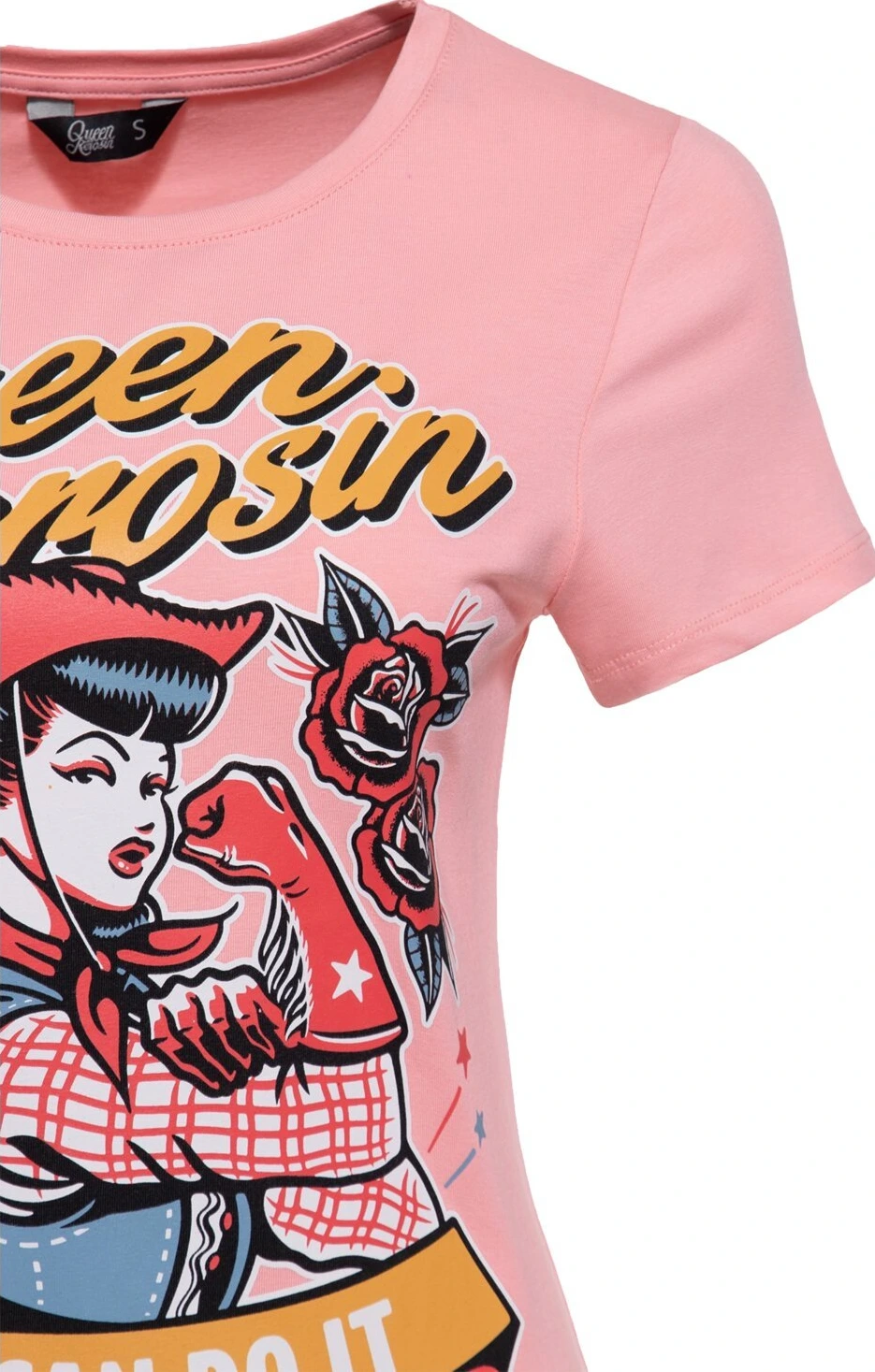 Queen Kerosin We Can Do It t-shirt rose, Pink, S