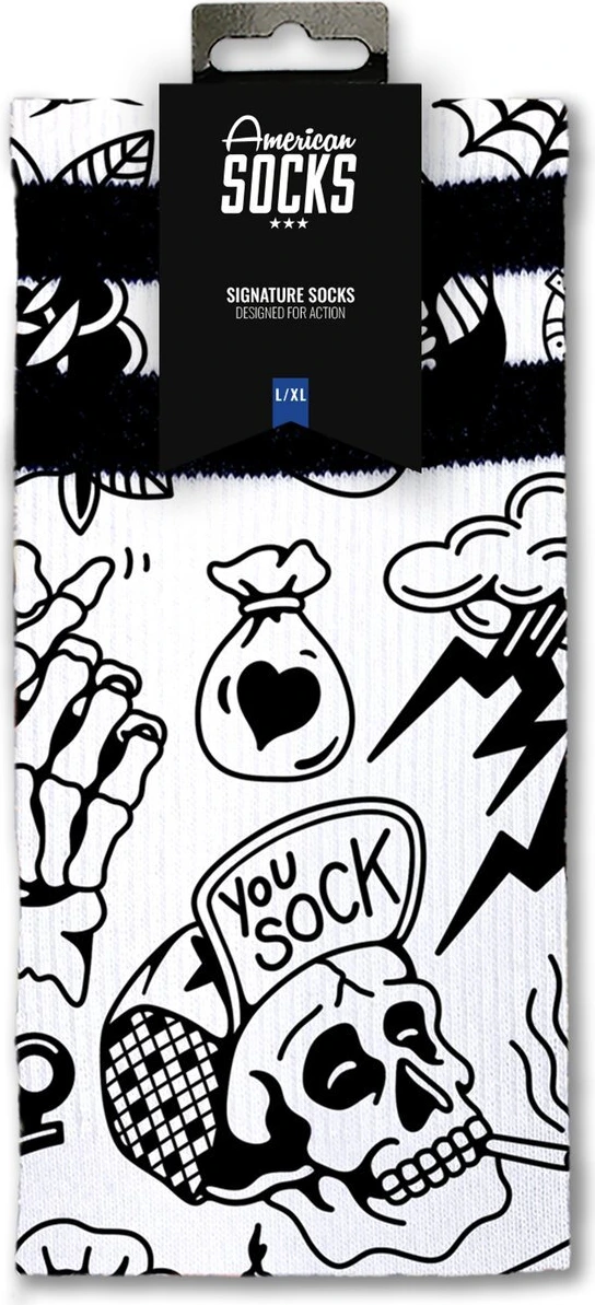 American Socks Worth It Signature socks, White, L/XL