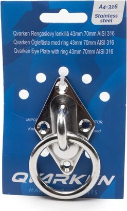 Qvarken Eye Plate with Ring 49x80mm