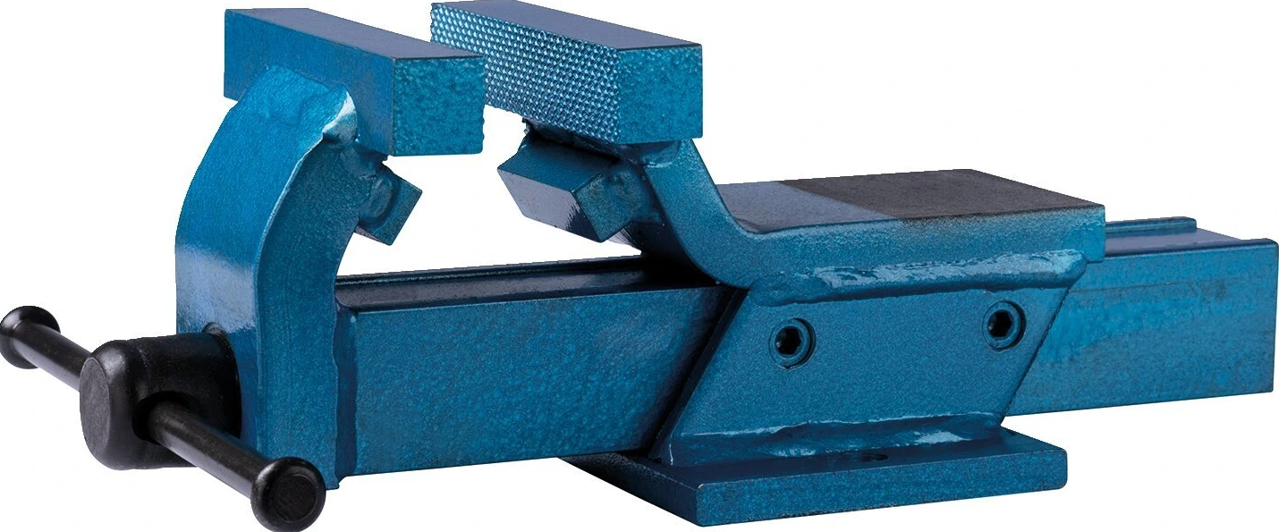 Kukko, parallel bench vise. Blue. 140mm jaw spread, 125 mm