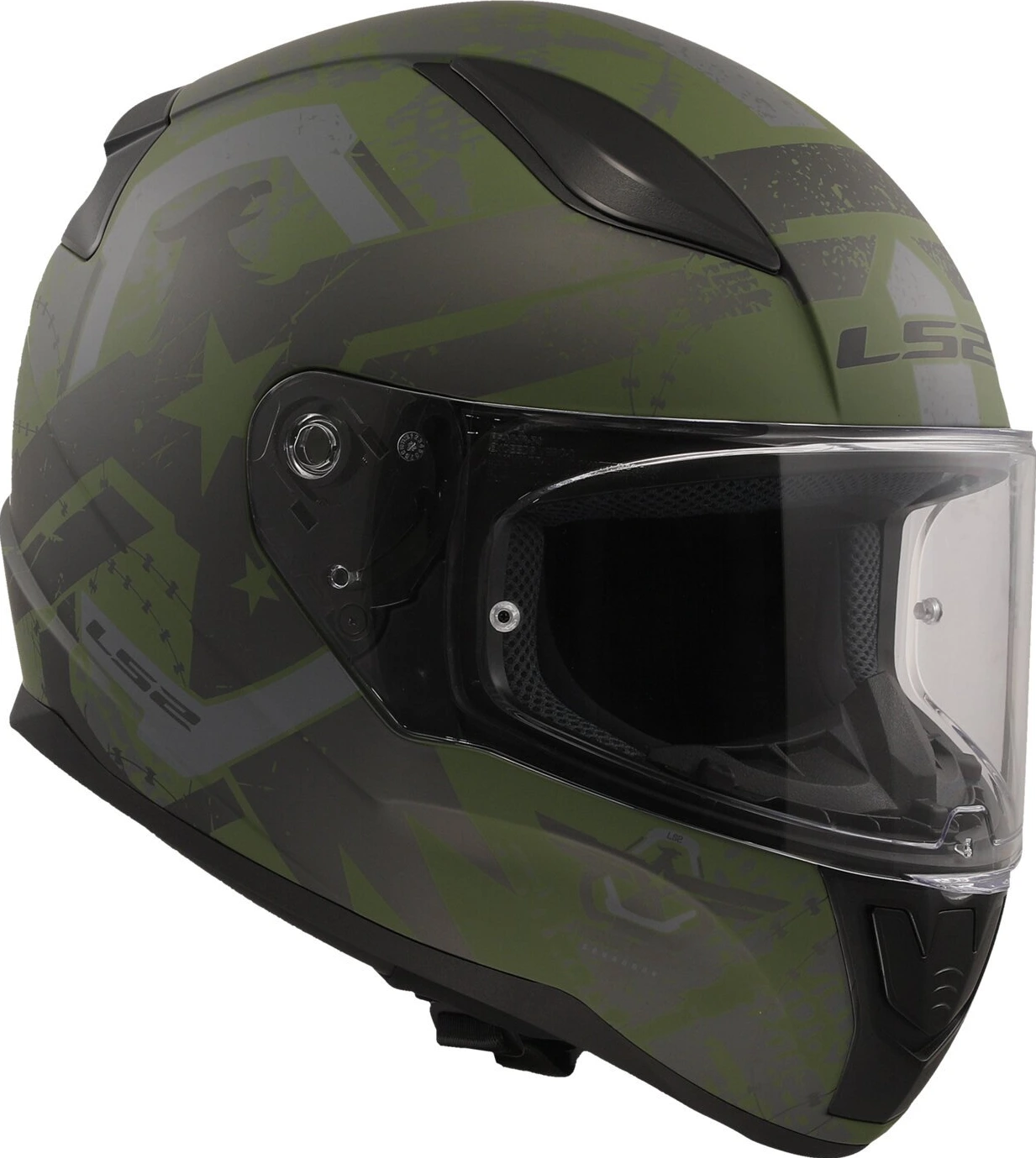 LS2 Rapid II Thunder Birds helmet military, Green, M, Matte