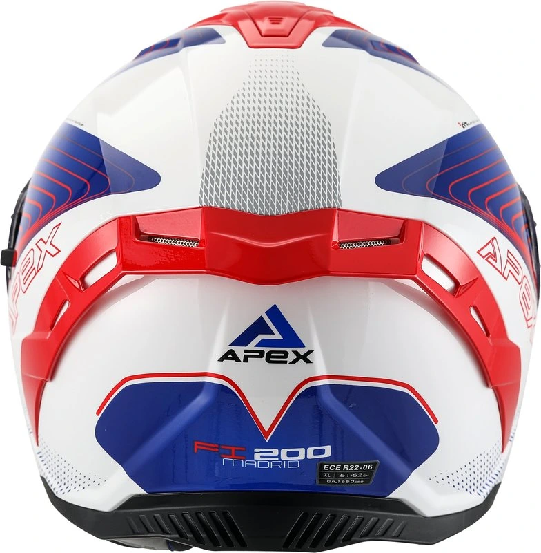 APEX Helmet FI200 Madrid white/red/blue XS