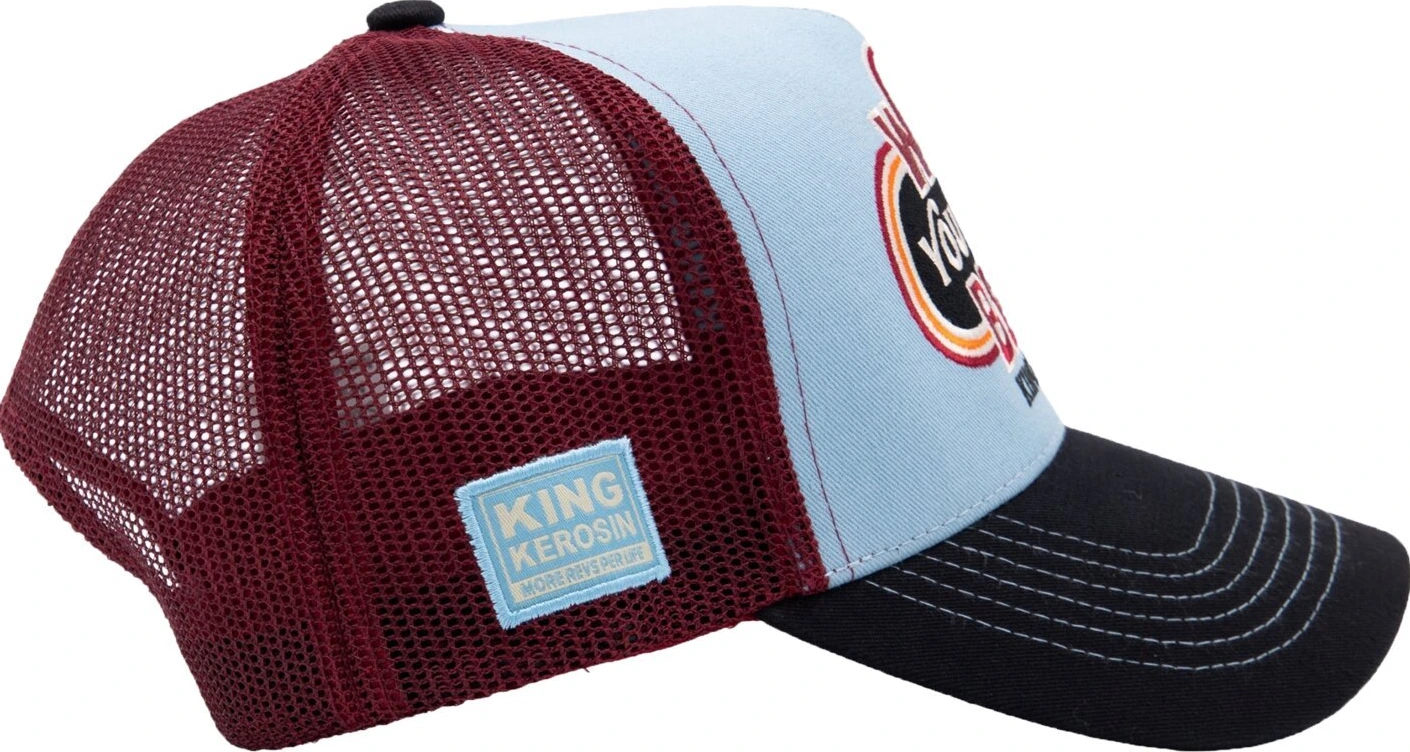 King Kerosin Wish You Were Beer trucker cap skyblue, black