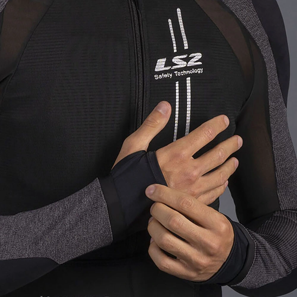 LS2 X-Armor Man Jacket - XS-S, Black Silver