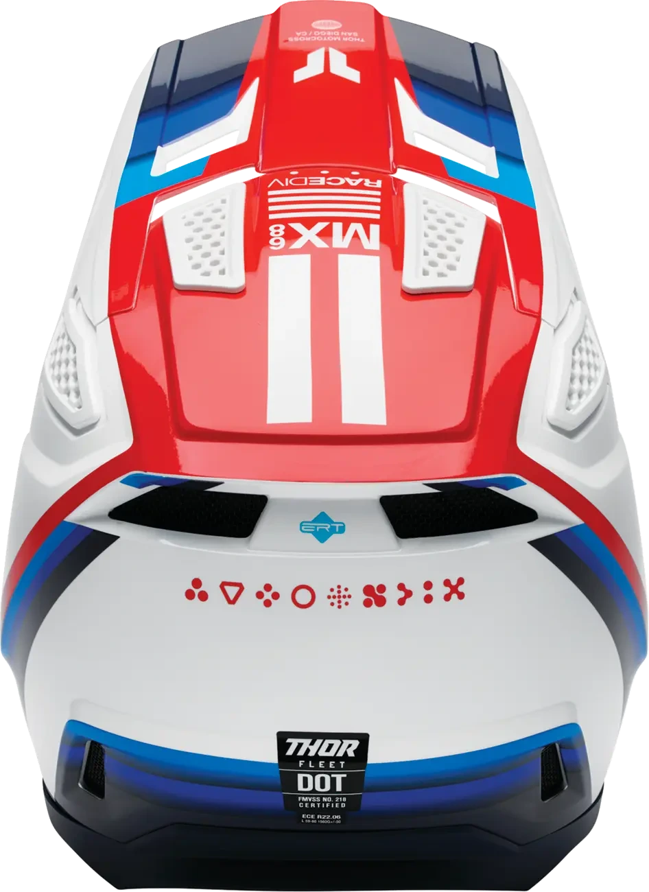 HELMET FLEET DEFY WH/RD/BL XS