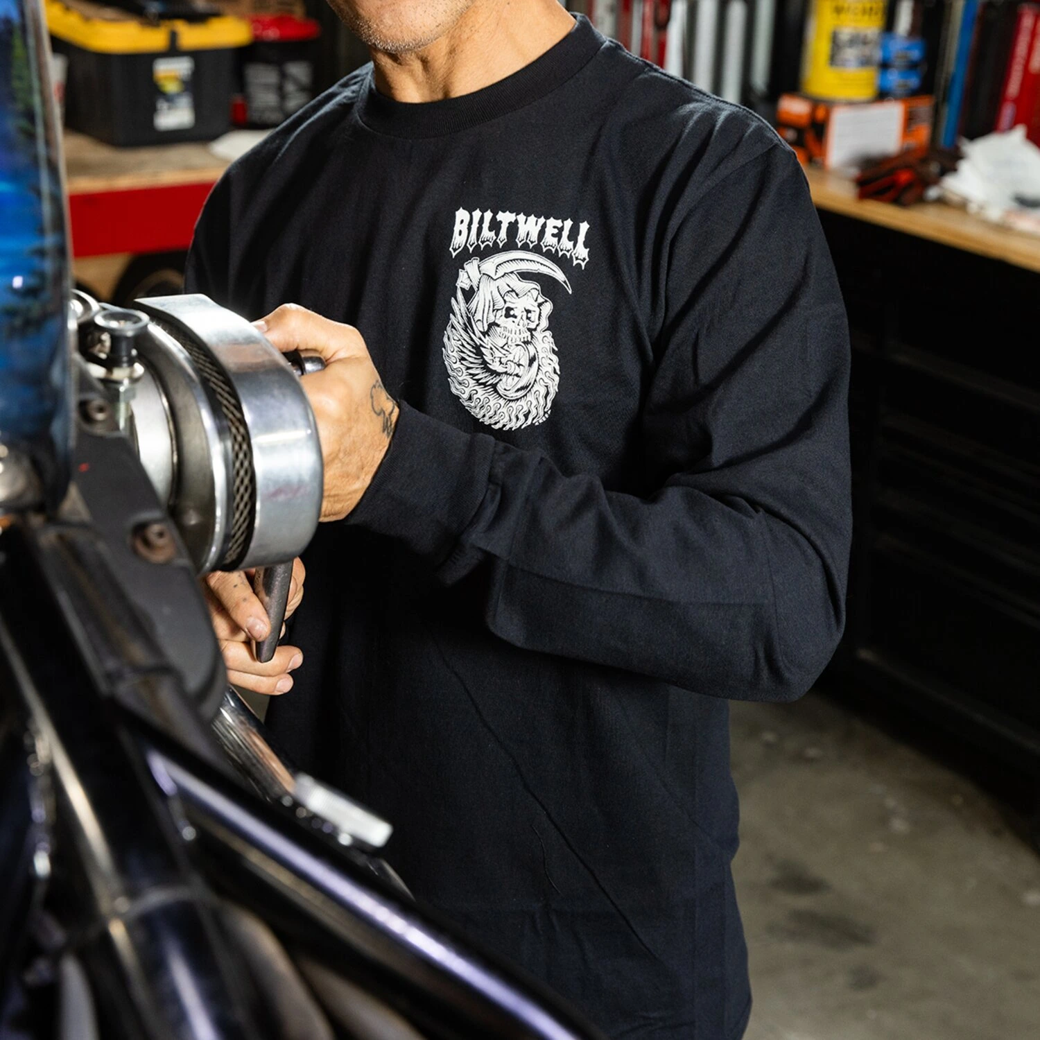 Biltwell Creep long sleeve black, S