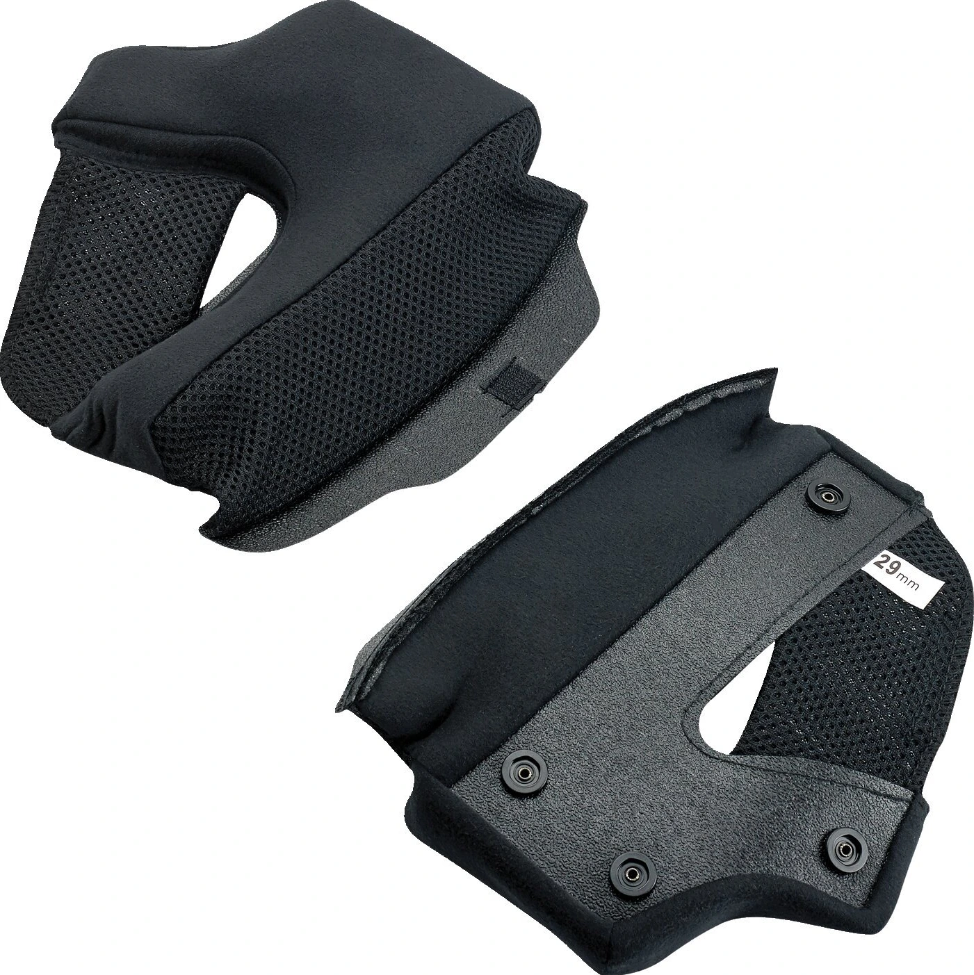 Biltwell Lane Splitter cheek pad set - 15mm, Black, 24 mm