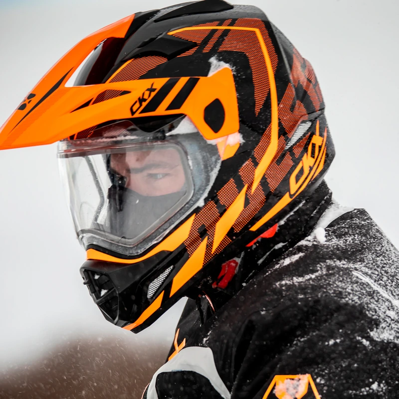 CKX Helmet QUEST RSV Moosek w electric visor Orange, XS