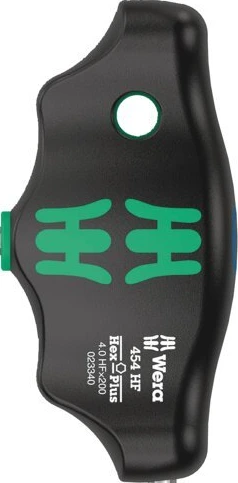 Wera HF T-образный держатель шестигранных ключей серии 454, размер 4, черный, хромированный, 4 мм