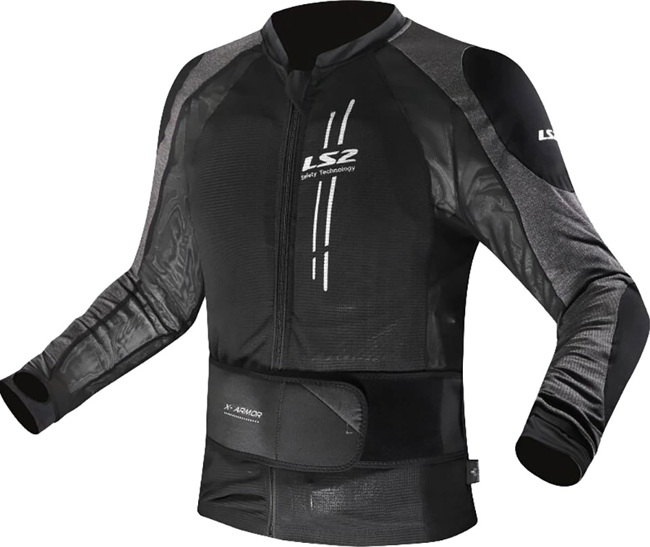 LS2 X-Armor Man Jacket - XS-S, Black Silver