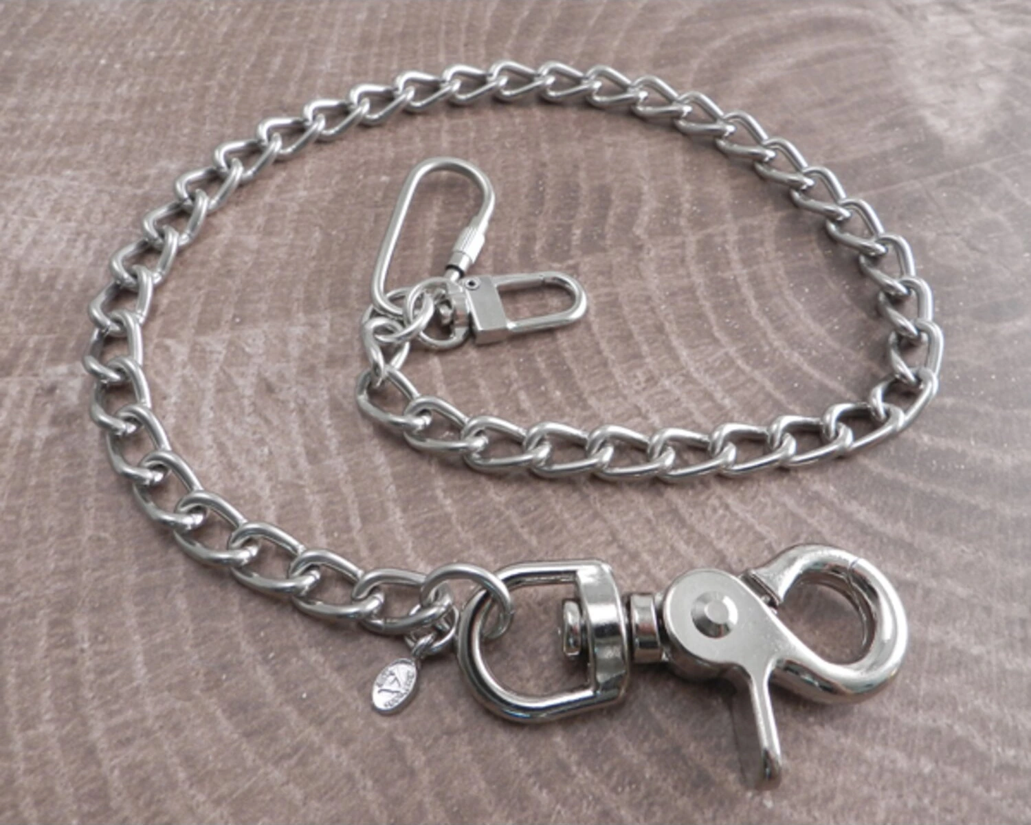 Amigaz Splicer Chrome Wallet Chain 16", Silver