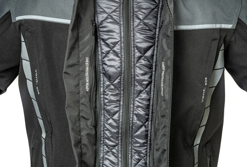 Lindstrands textile jacket Bydalen Black/steel grey, 46