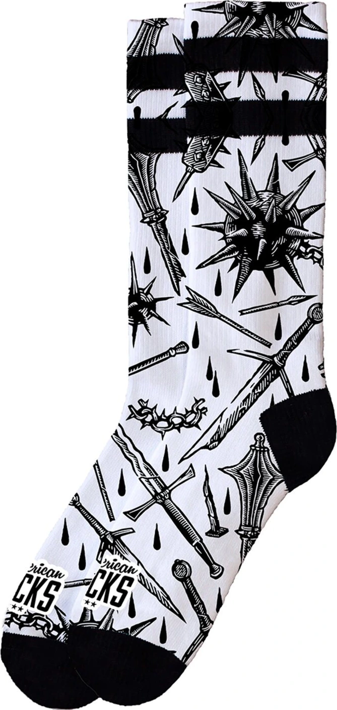 American Socks Medieval Signature socks, White, L/XL