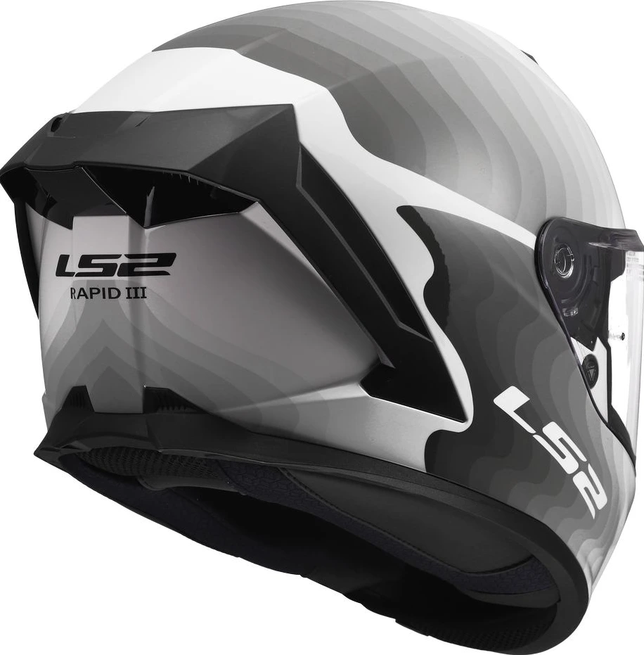 LS2 FF820 RAPID III FLOW Helmet - White Grey, 3XL