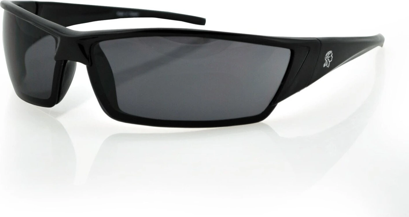 ZANheadgear Utah Sunglass Gloss Black Frame Smoked Lens