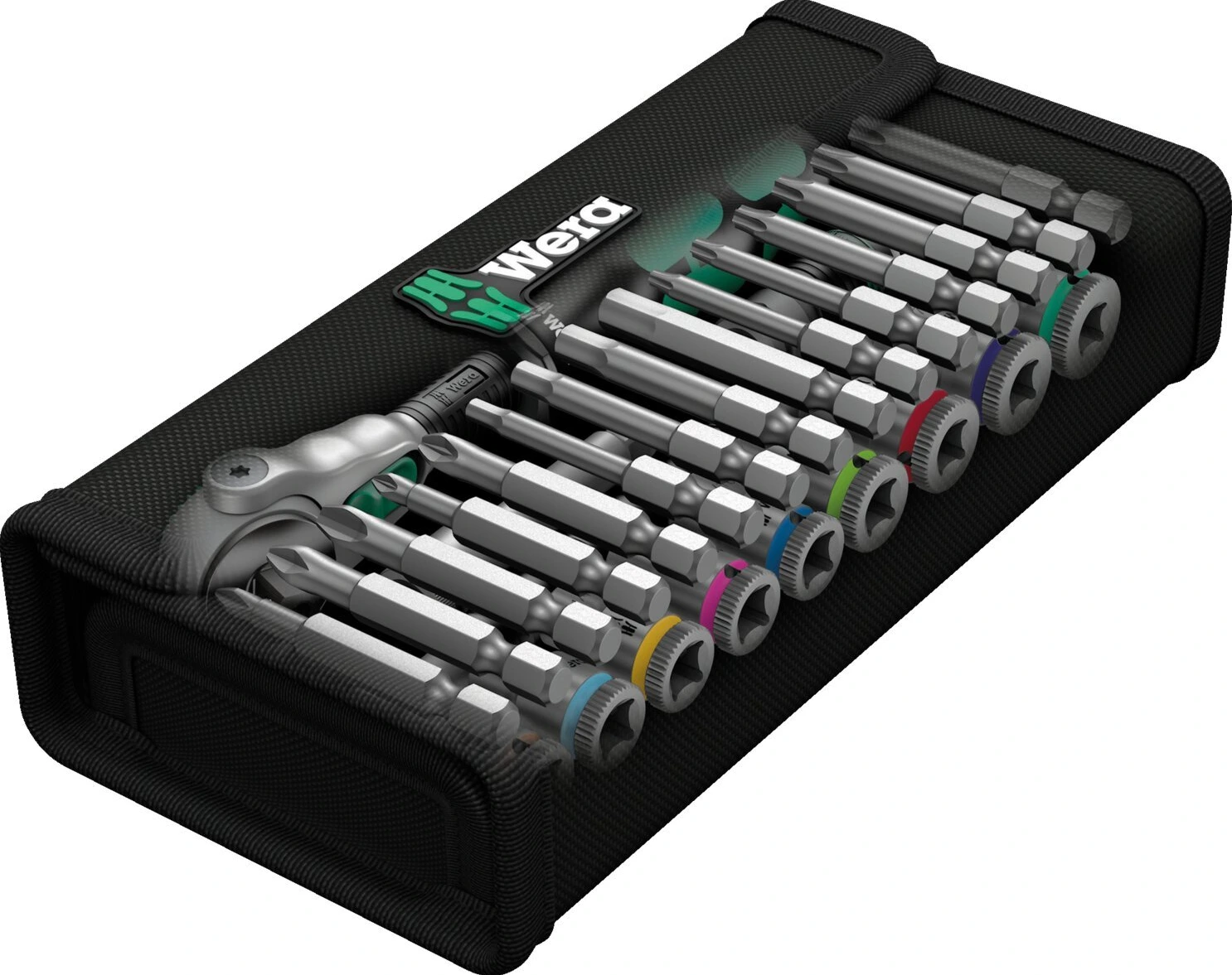 Wera Zyklop ratchet kit 28 pcs. 1/4" drive US Sizes, 152 mm, Chrome