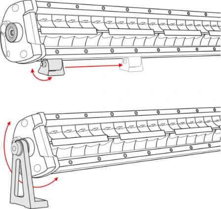 Kinwons LED juosta su stovėjimo žibintu 10-32V 60W R Approved