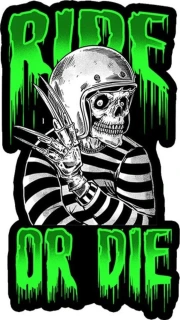 Down-n-Out Ride or Die sticker