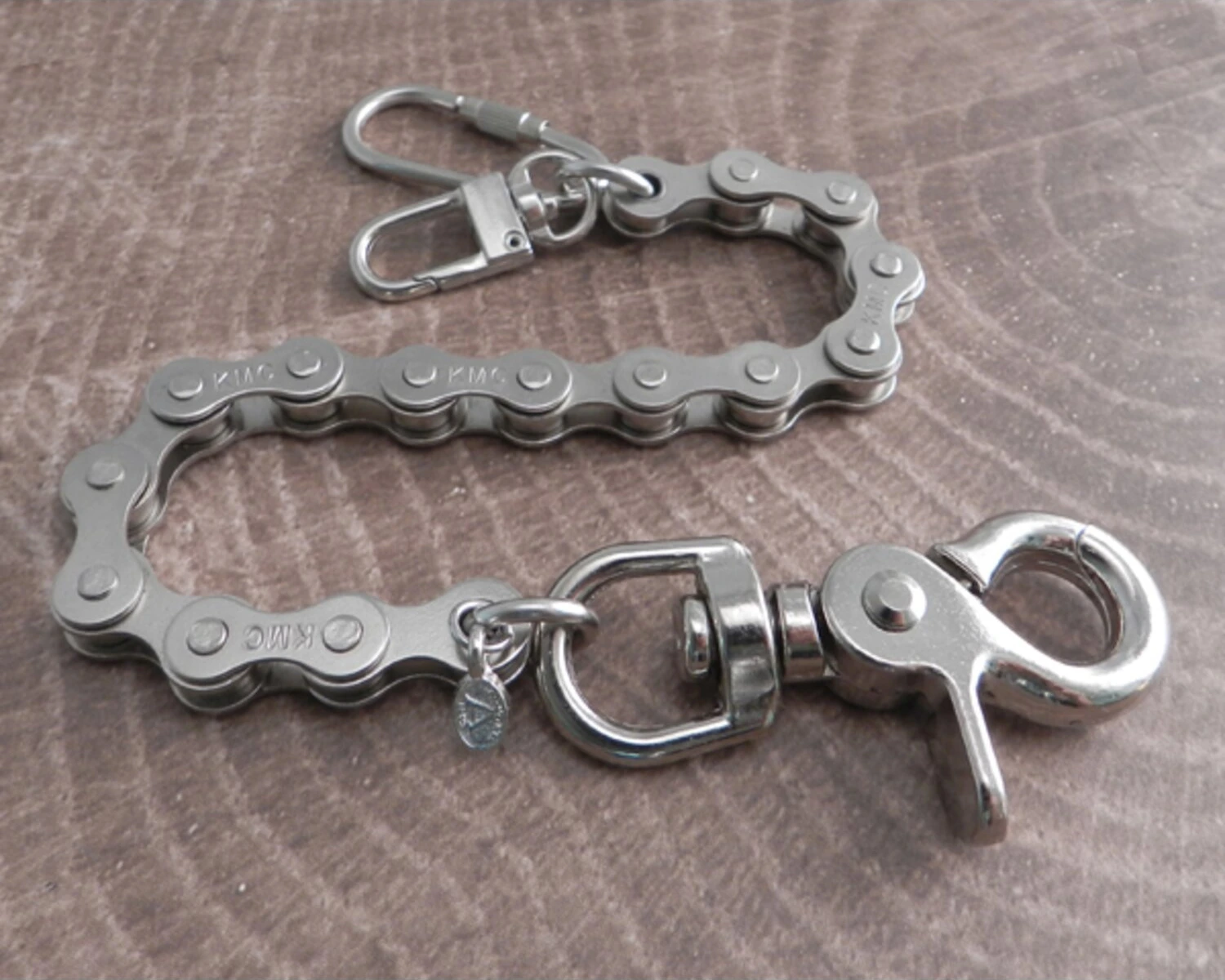 Amigaz Bike Chain Key Leash 8", Silver