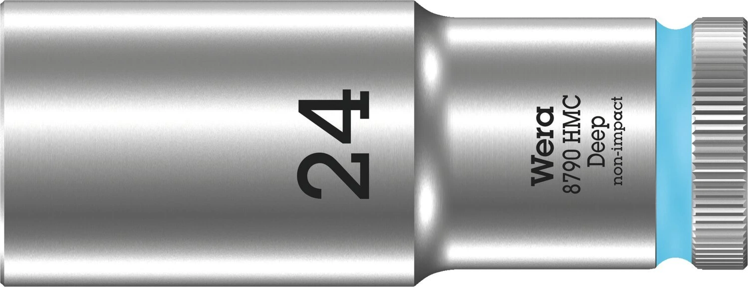 Wera, deep socket size 24mm, Brushed