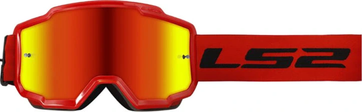 LS2 CHARGER GOGGLE - Red/Iridium Visor