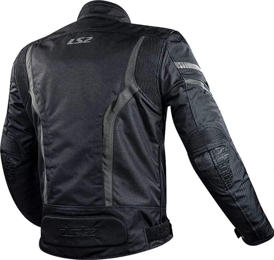 LS2 Gate Man Jacket - Black Dark Grey, 3XL