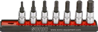 Sonic, bit socket rail 1/4", 7-piece. US/SAE