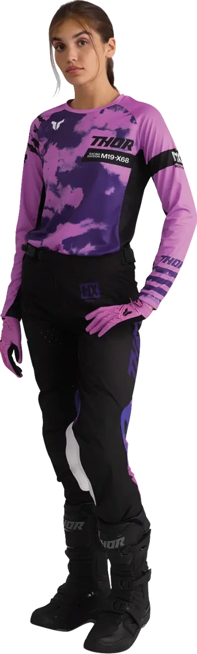 JERSEY WMN LAUNCHMODE BLEACH BLK/ORC XS