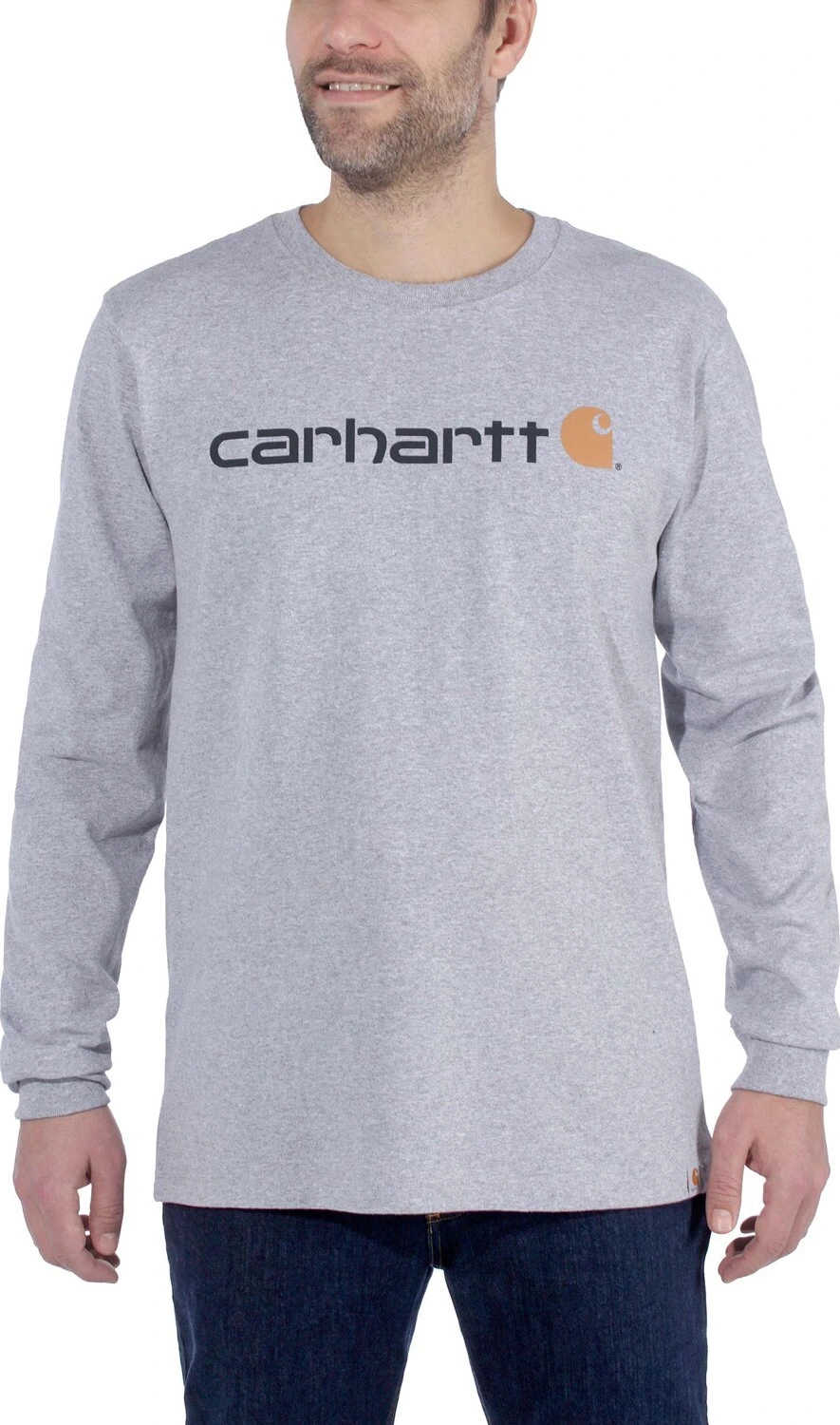 Carhartt Logo graphic long sleeve, heather gray, S