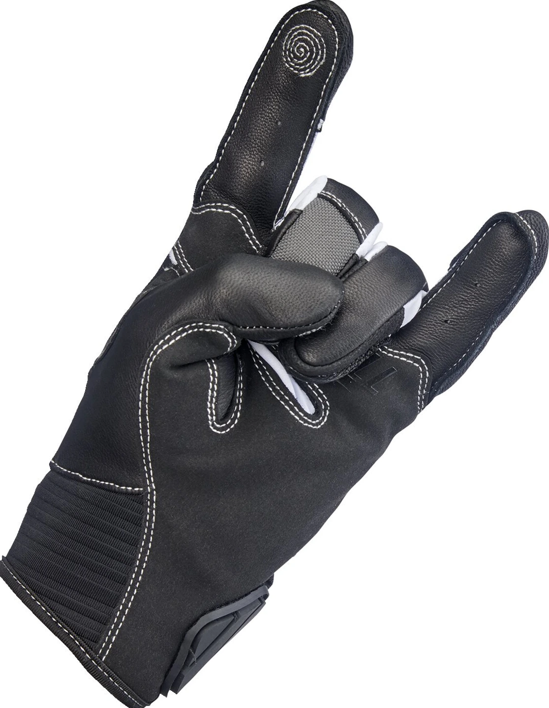 Biltwell Bridgeport gloves, gray, Black, XS