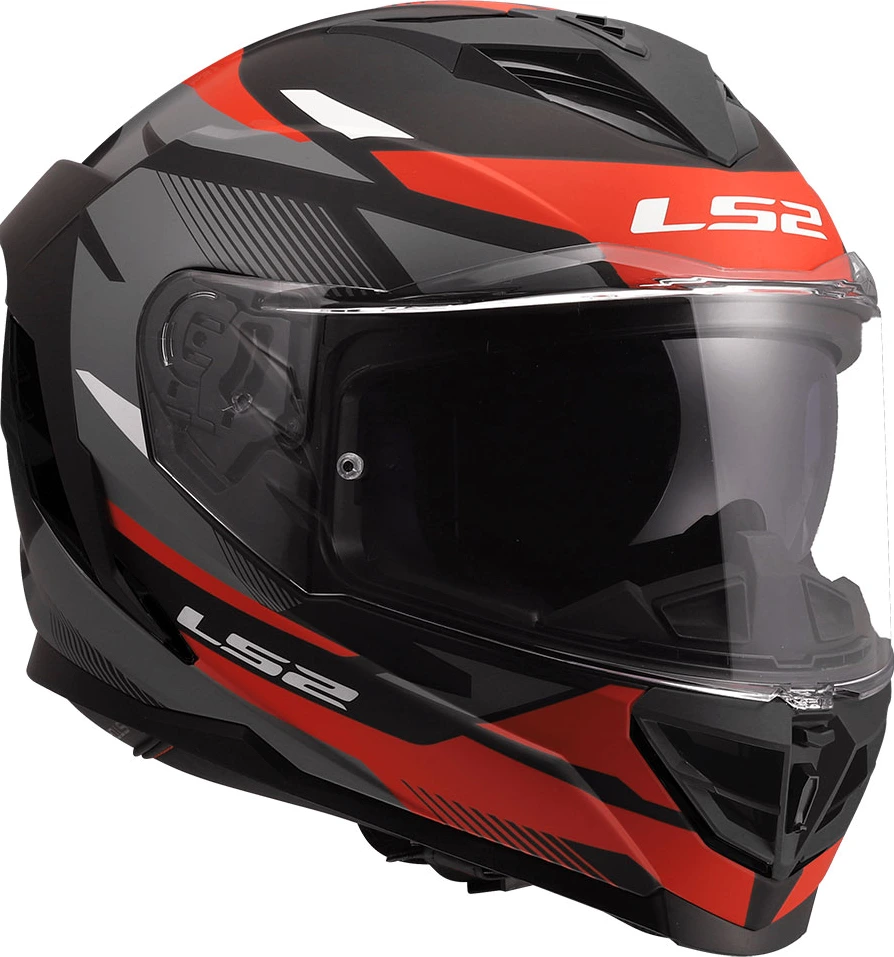 LS2 FF818 STORM III KOMAI Helmet - Black Red, S