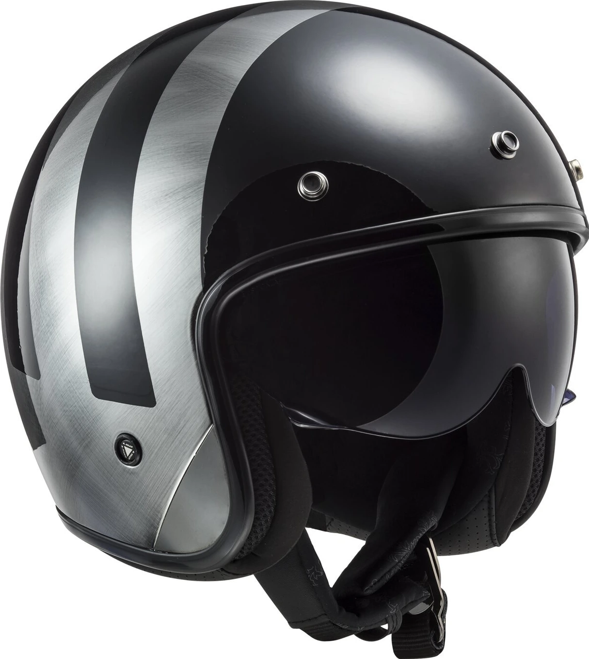 LS2 Bob II Lines helmet lines, Black, XS, Gloss