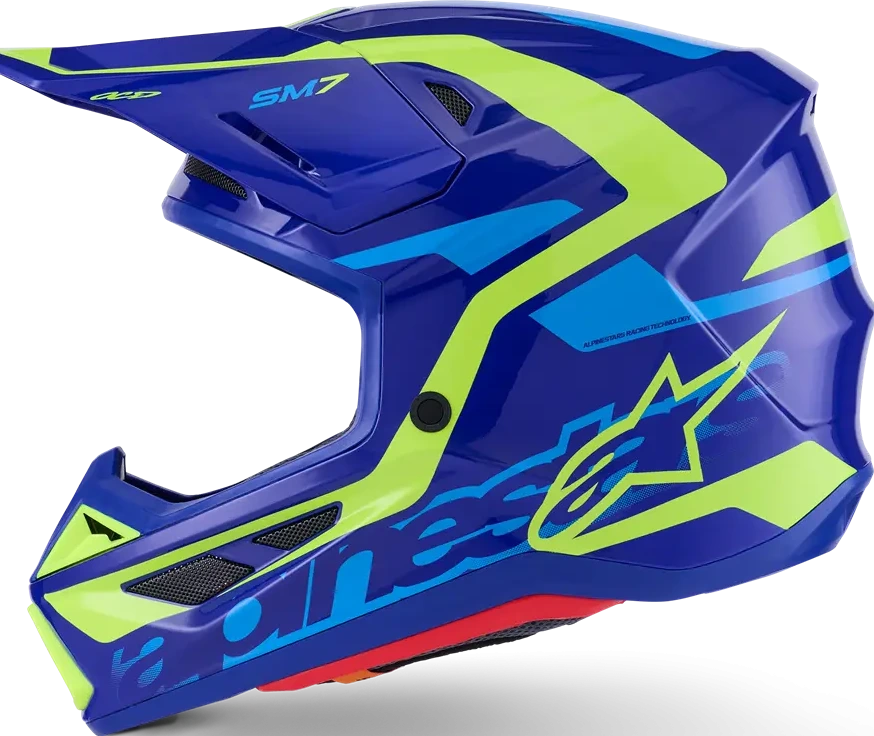 HELMET SM7 DEED BLUE/YEL XS