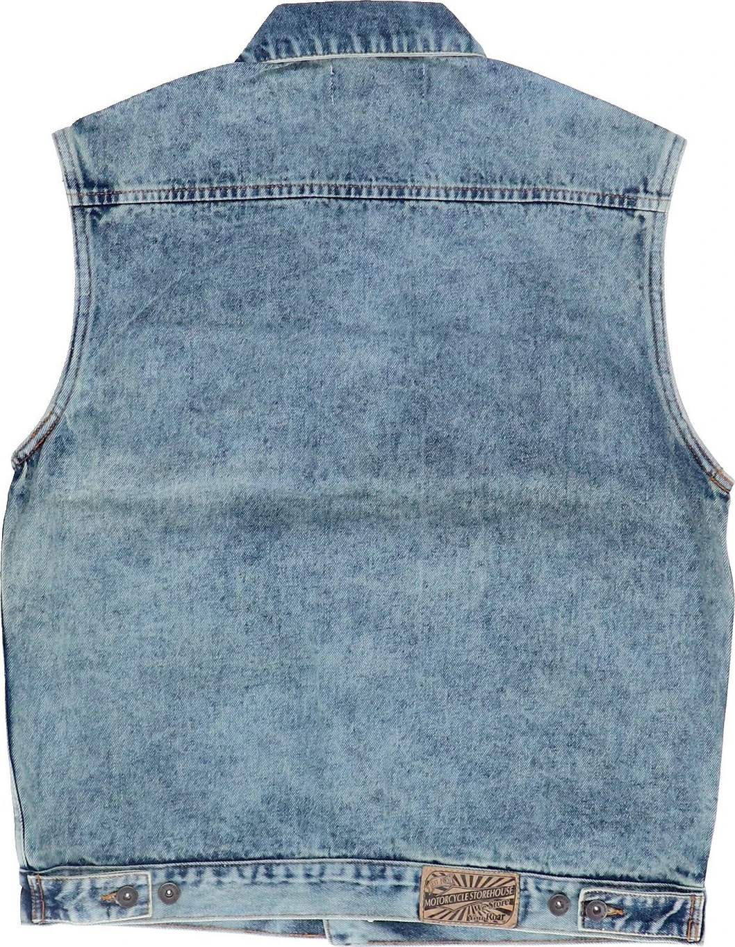 MCS denim vest, stonewashed Blue, Blue, 3XL