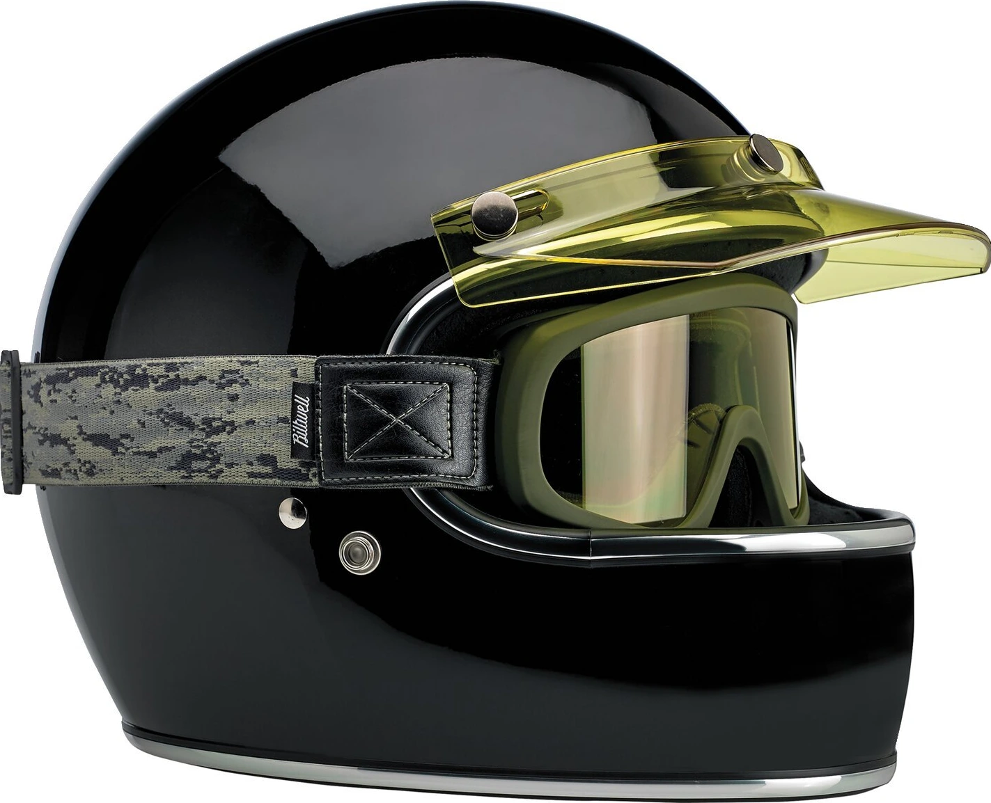 Biltwell Overland 2.0 Grunt goggle olive camo, Green
