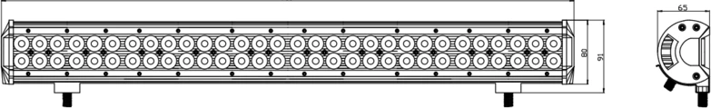 Kinwons Led Bar 10-30V 180W Combo