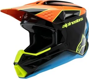 Alpinestars Helmet SM3 Youth Fray Black/Orange/YEllow Fluo, YS 48-49cm