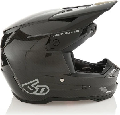 6D Helmet ATR-3 Solid Gloss Black FIM, XS