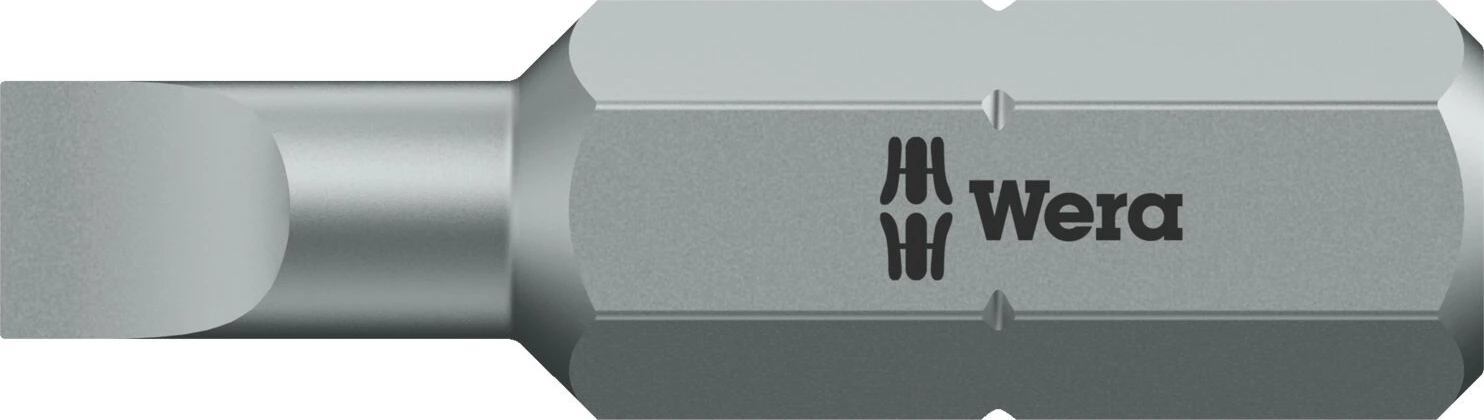Wera 1/4" bit for slotted screws, 25 mm
