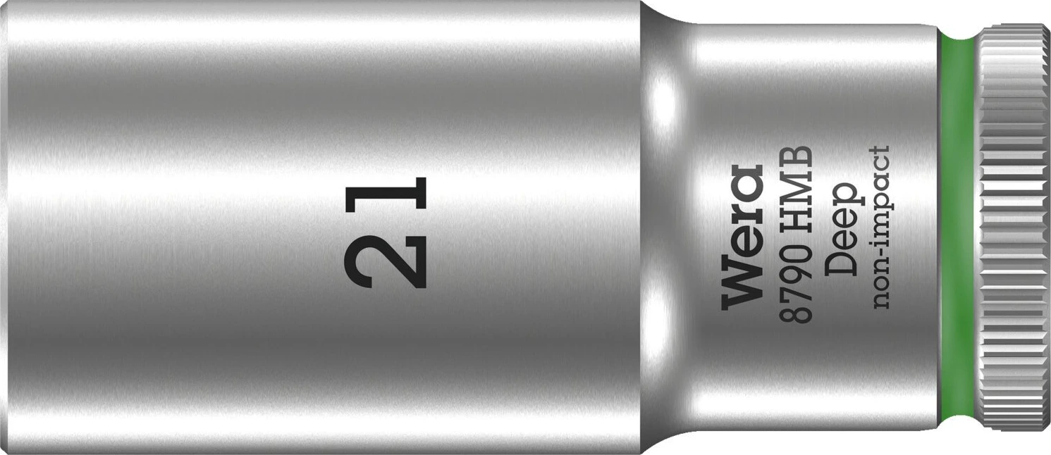 Wera, deep socket size 21mm, Brushed