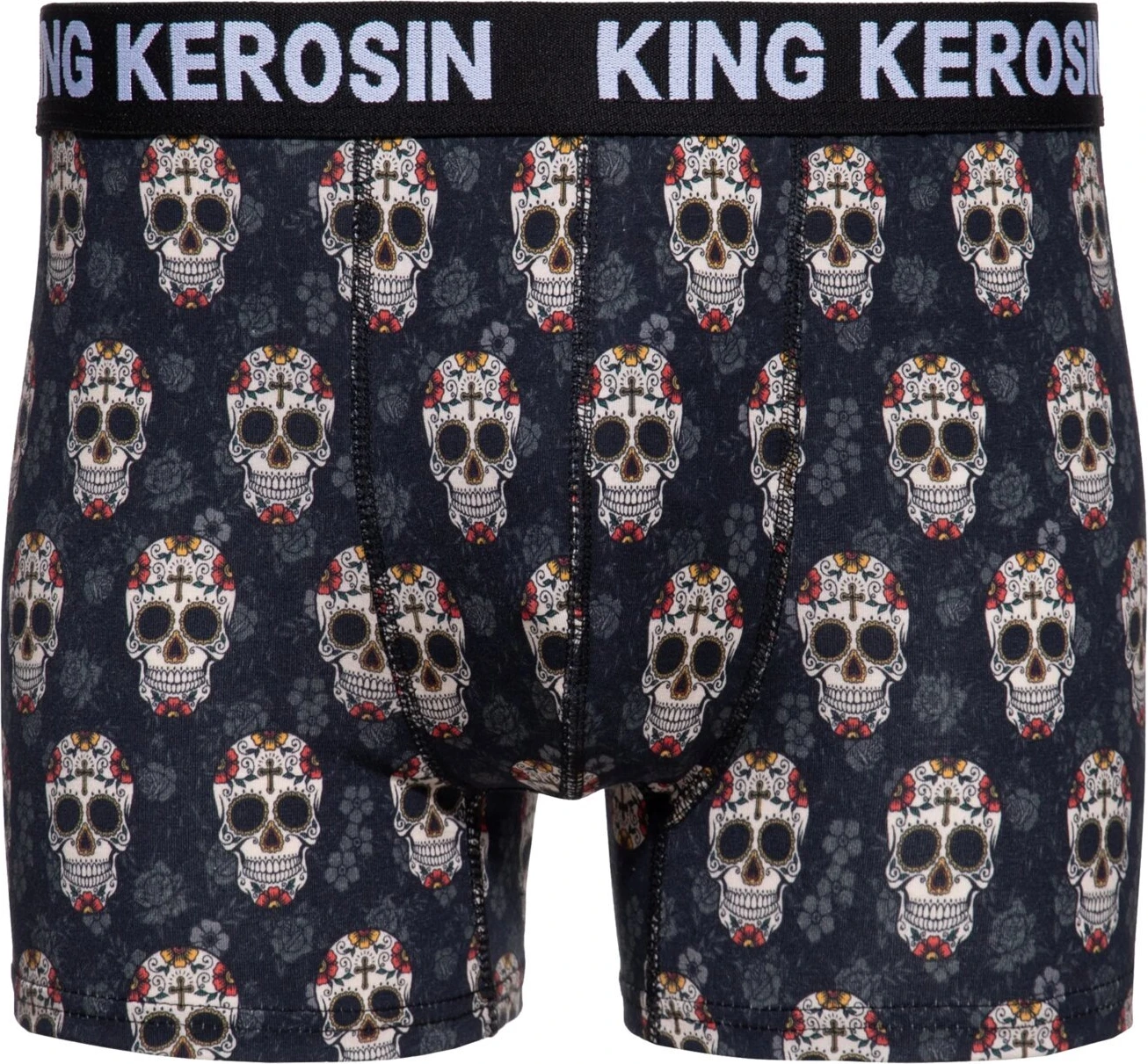 King Kerosin Sugar skull underwear, Black, 2XL