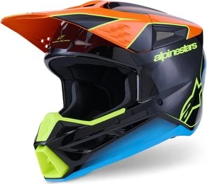 Alpinestars Helmet S-M3 Fray Black/Orange/Fluo Yellow, S