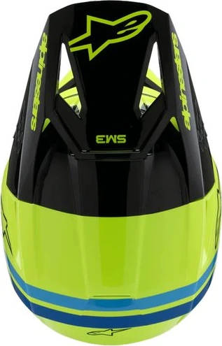 Alpinestars Helmet SM3 Youth Radium Yellow Fluo/Black/Blue, YS 48-49cm