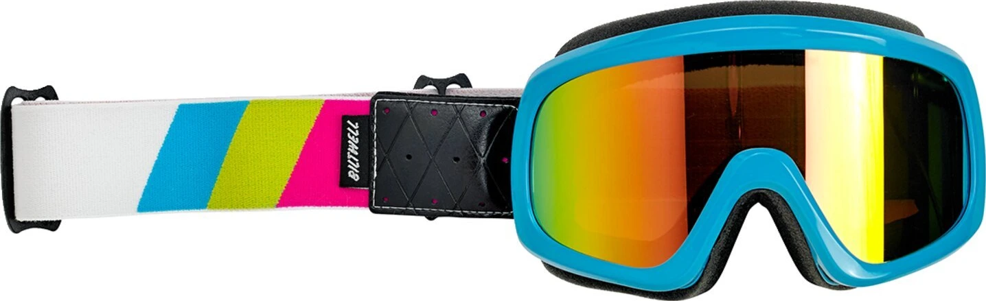 Biltwell Overland 2.0 Tri-Stripe goggle jet boat, Multi-color