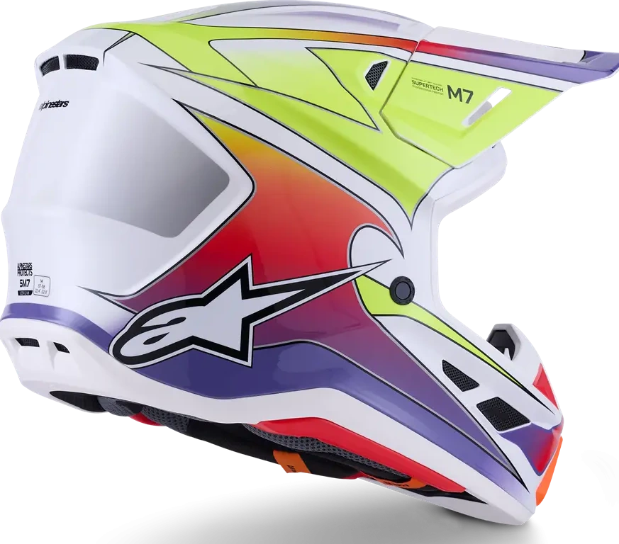 HELMET SM7 FUSE WHT/YL/PU XS