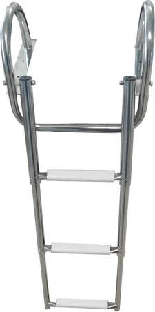 Osculati 3-step (white) telescopic ladder w/handles