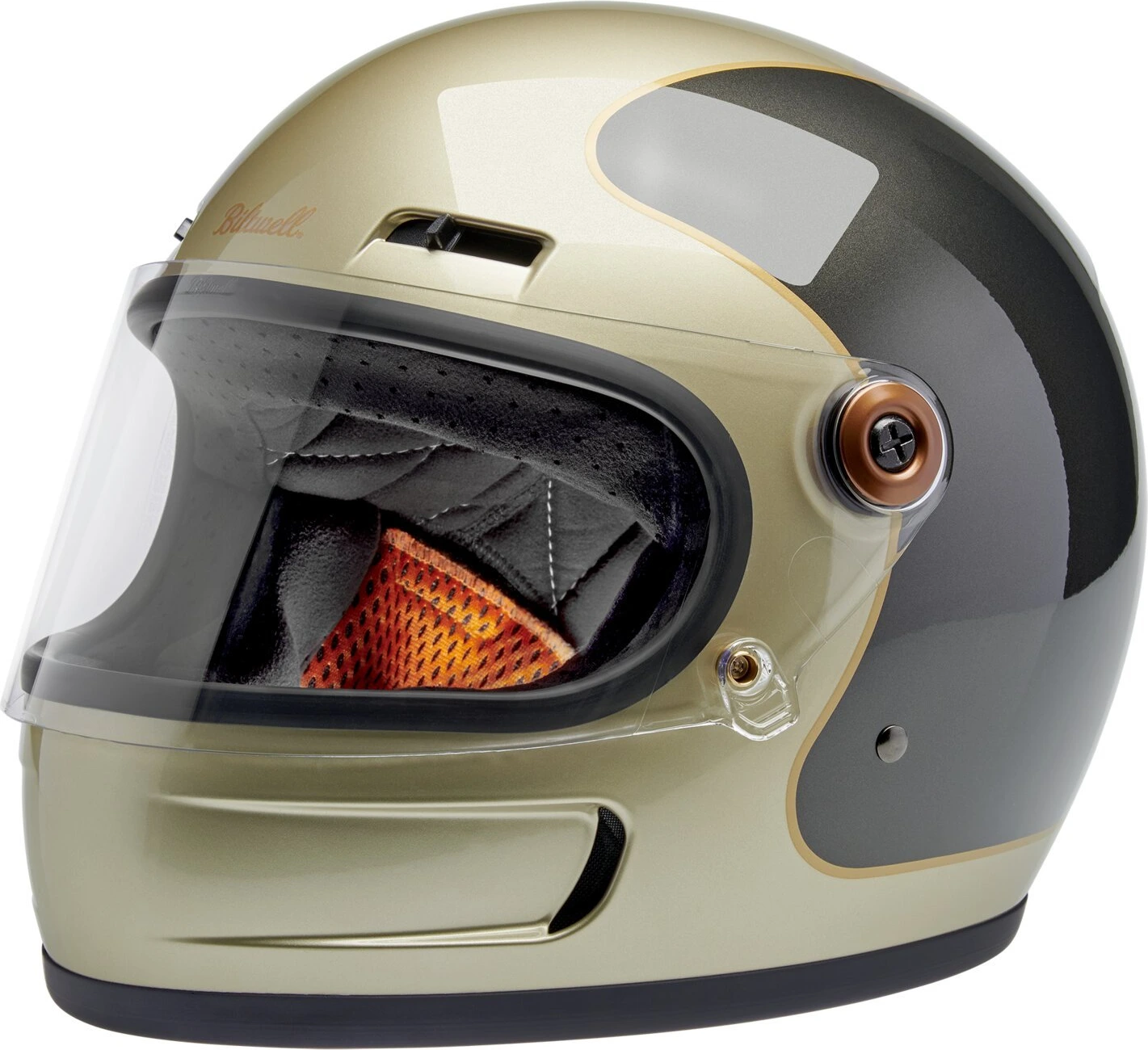Biltwell Gringo SV helmet, tracker champagne Gold, XS, Metallic