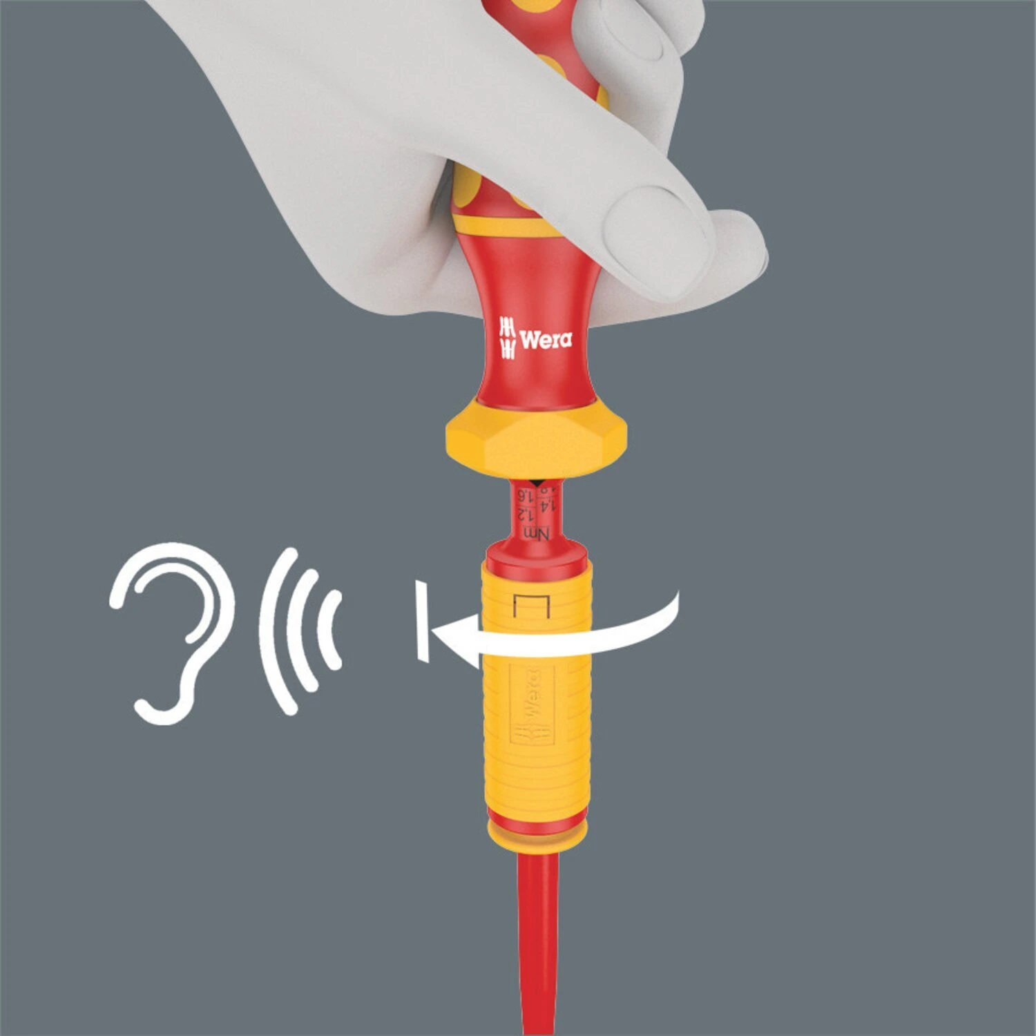 Wera adjustable torque handle VDE Kraftform, Red