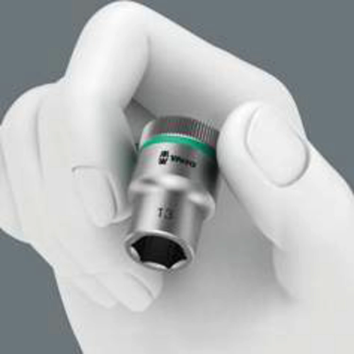 Wera Zyklop 3/8" socket with holding function - Metric 13.0, 13 mm, Chrome